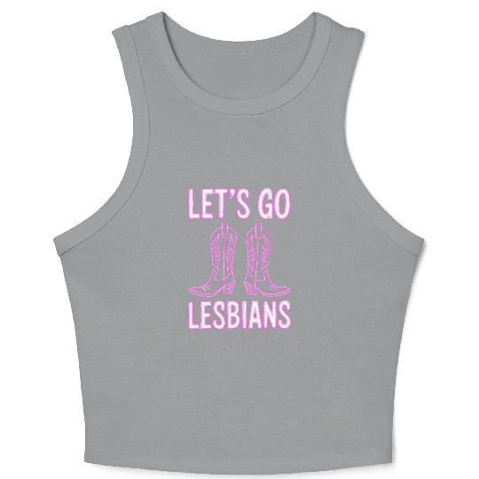 Let’s Go Lesbians Subtle Lesbian Pride Crop Tank Top