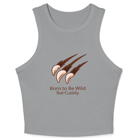 Born to Be Wild – But Cuddly Cuddles with Claws Crop Tank Top
