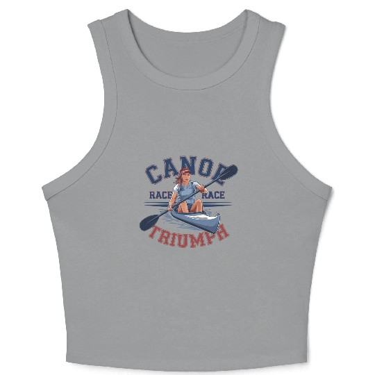 canoe race triumph Crop Tank Top
