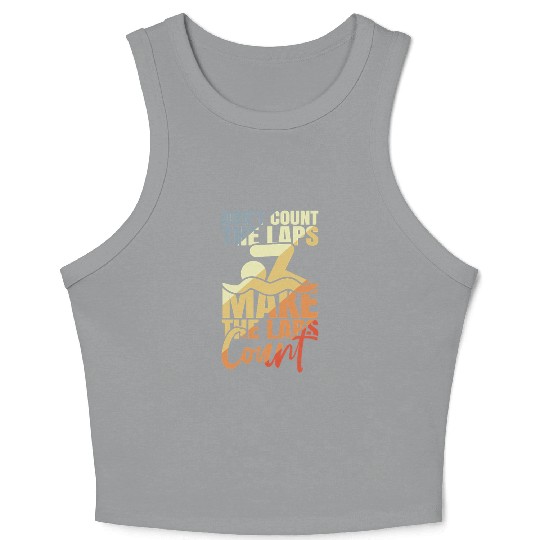 Funny Swimming Saying Crop Tank Top