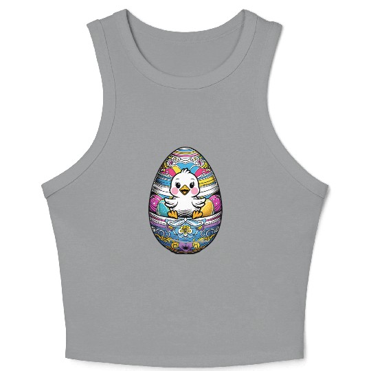 The Cute Easter egg Chick Crop Tank Top