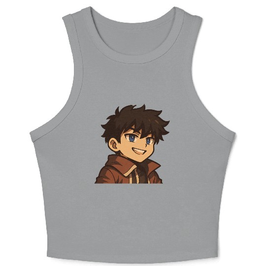 anime solo boy Crop Tank Top