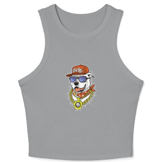 Cool Dog Graphic Unisex Ultra Cotton Crop Tank Top - Perfect