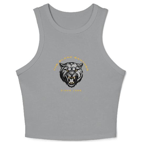 Fierce Black Panther Crop Tank Top – Bold,Wild & Stylish