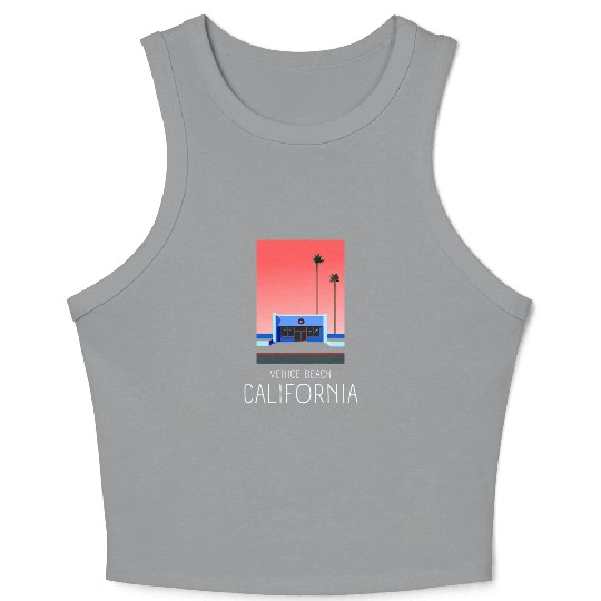 Retro Venice Beach California Crop Tank Top