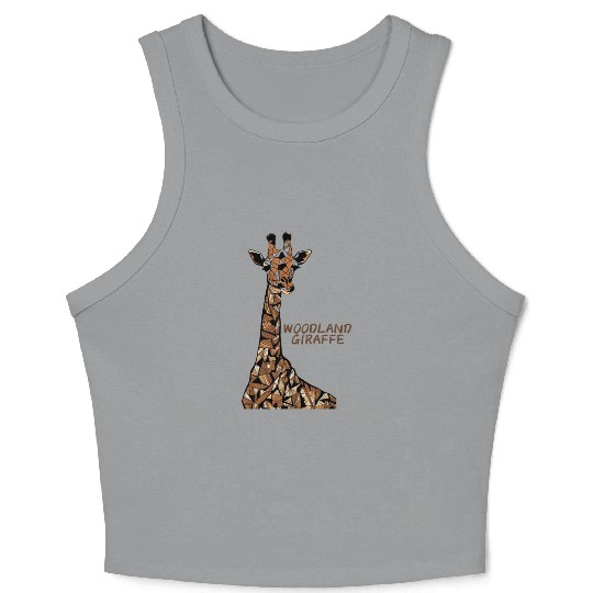WOODLAND GIRAFFE Crop Tank Top