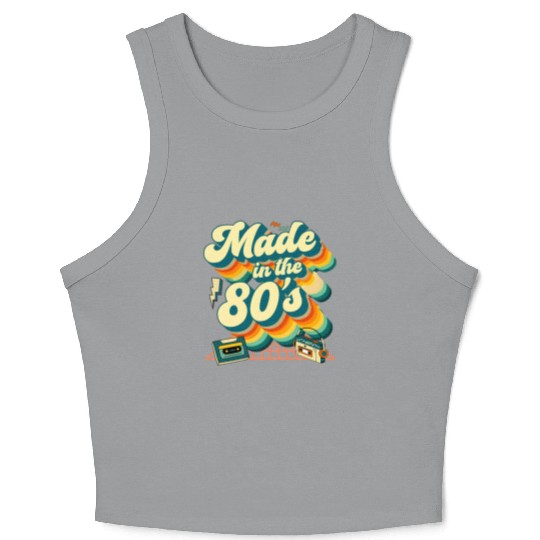 made in the 80s retro groovy Crop Tank Top