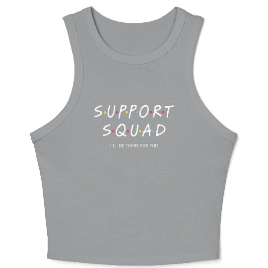 Support Squad Neon Typography Design Crop Tank Top