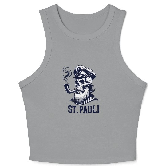 St Pauli Crop Tank Top Hamburg Sankt Pauli Pirate