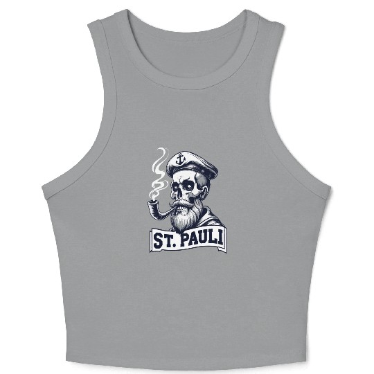St Pauli Crop Tank Top Hamburg Sankt Pauli Pirate