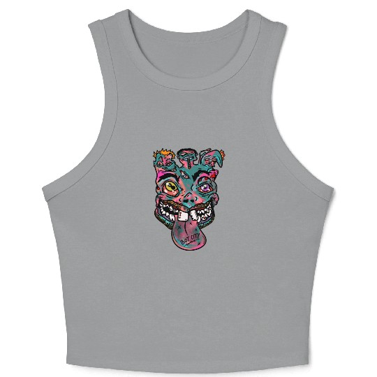 4 FACE LACE Crop Tank Top