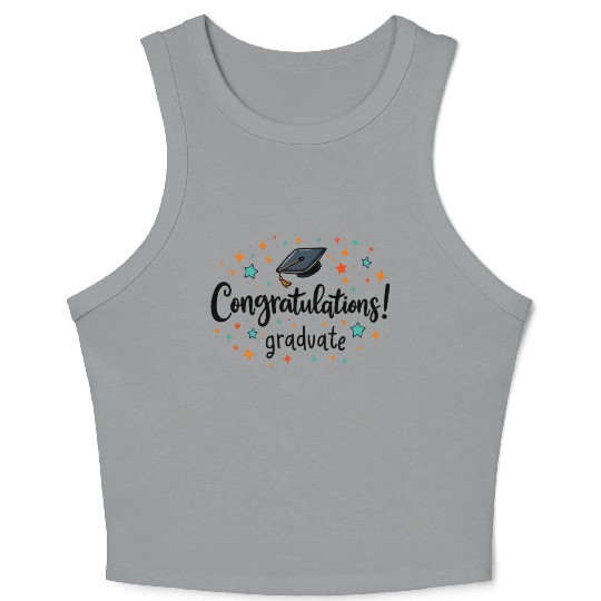 Congratulations Graduate! | Fun and Colorful Gradu Crop Tank Top