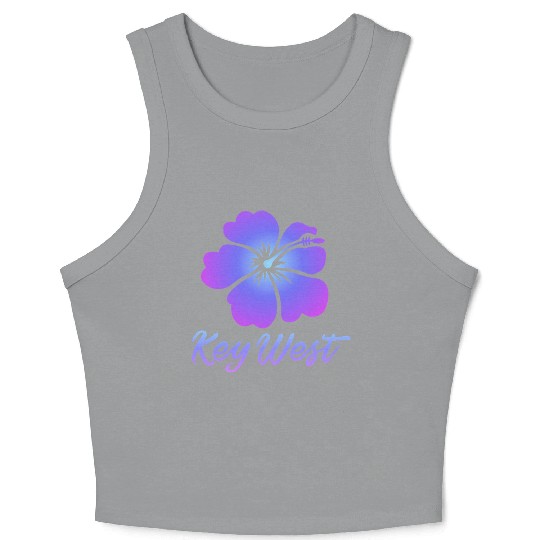 Key West Hibiscus Crop Tank Top