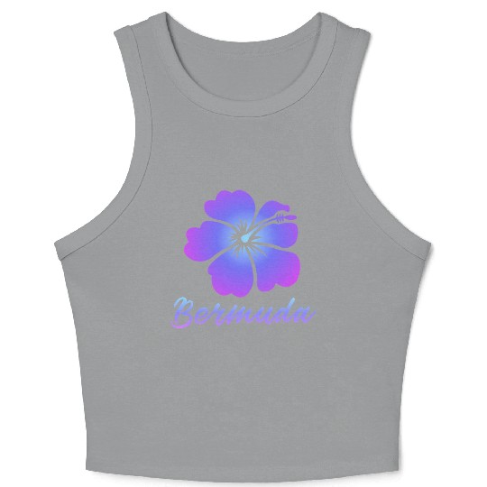 Bermuda Hibiscus Crop Tank Top