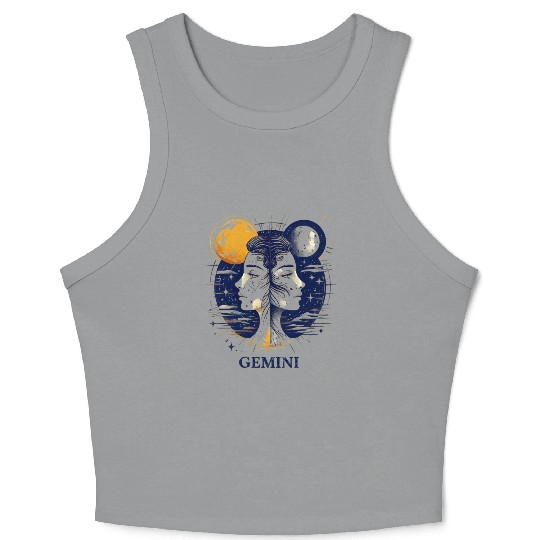 Zodiac Card Gemini Crop Tank Top