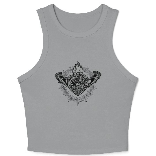 Sacred Heart Claddagh Symbol - K Crop Tank Top