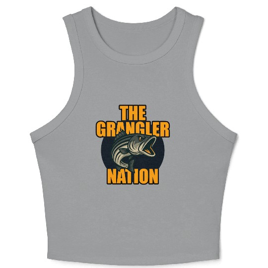Grangler Nation (Striped Bass) Crop Tank Top