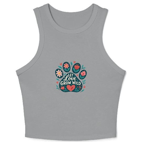 Let Love Grow Wild Floral Crop Tank Top