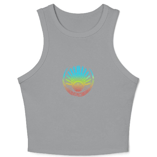 Mayan And Aztec Quetzalcoatl Maya Tribal Crop Tank Top
