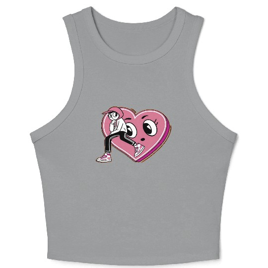 Cute Crop Tank Top Kid & Heart – Adorable Urban Love Desi