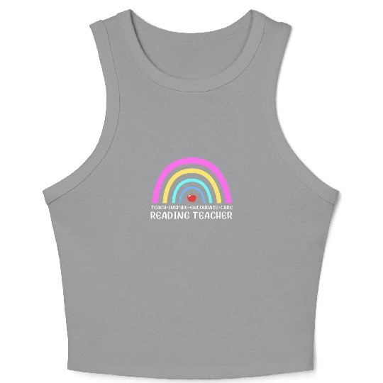 Reading Teacher Literature Book Library Crop Tank Top