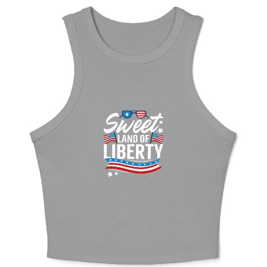 Sweet Land of Liberty Independence day Crop Tank Top