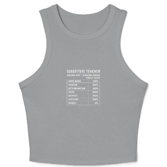 Substitute Teacher School Day Crop Tank Top