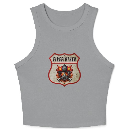 Fire Brigade Coat Of Arms Crop Tank Top