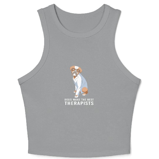 Therapy Dog Psychology Therapist Crop Tank Top
