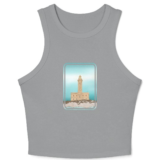 Vieste Lighthouse Italy Crop Tank Top