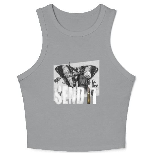 Send lawyers guns and money Crop Tank Top