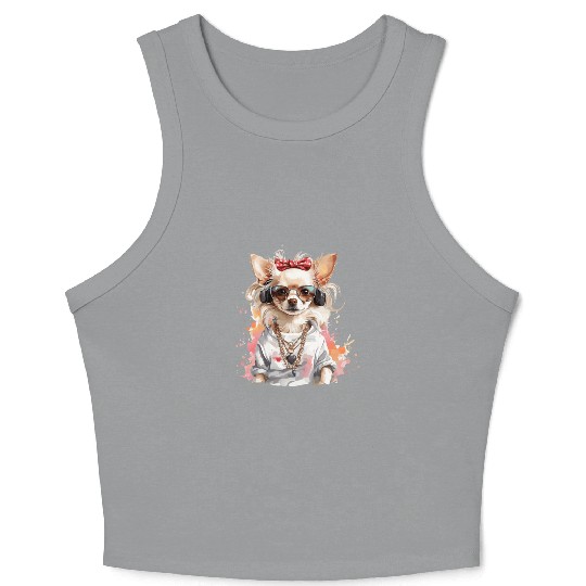 Bling Chihuahua Crop Tank Top