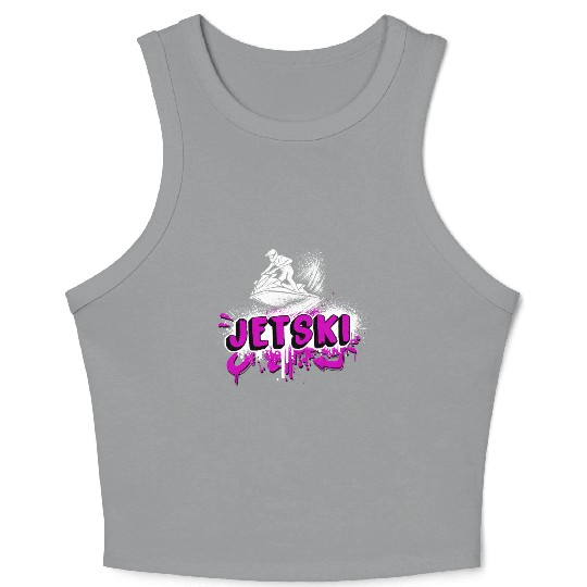 Jetski Graffiti - Splash And Ride Crop Tank Top