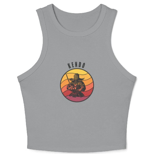 Retro Kendo Samurai Style Crop Tank Top