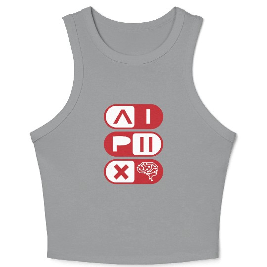 "AI Powered Crop Tank Top – Futuristic Techwear for Code