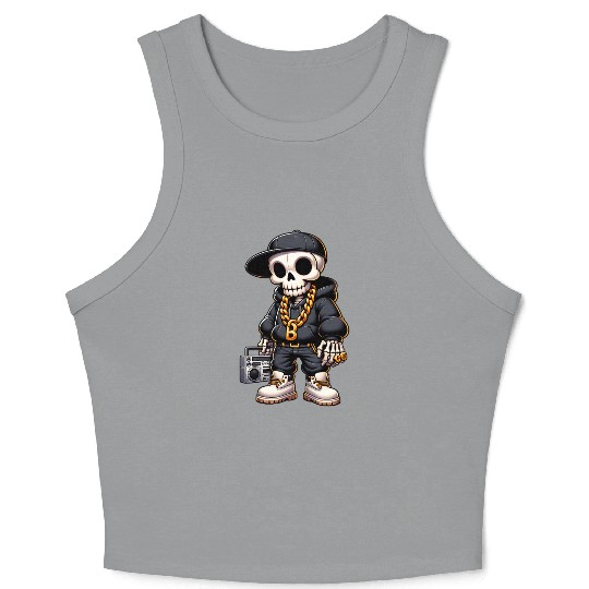 Skully B – Bone Beats & Bling Crop Tank Top