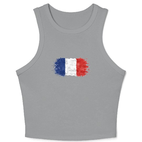 French Flag (Colors of Liberty) Crop Tank Top