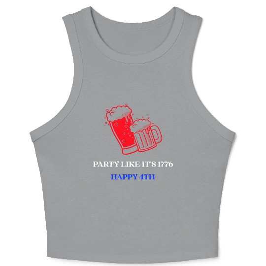 Party like it is 1776 - 4th of July Crop Tank Top