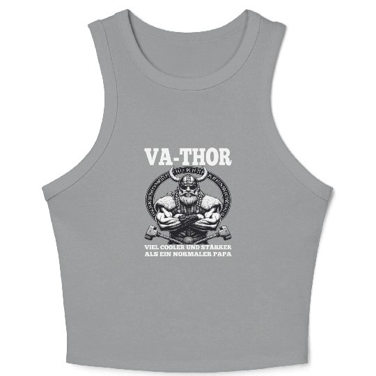 Viking Warrior Man Odin Thor Norman Walhalla Crop Tank Top