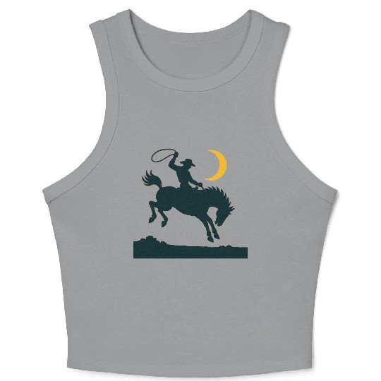 Wild West Night Cowboy Crop Tank Top