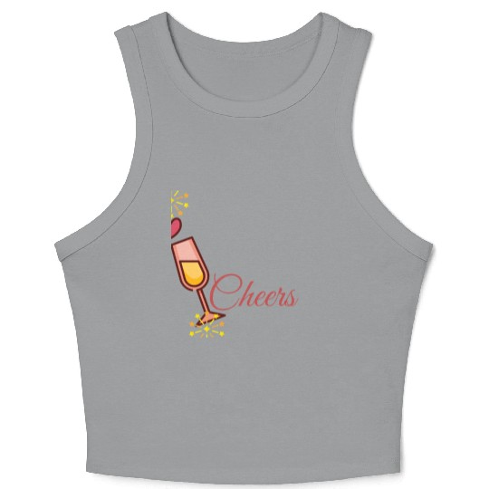 Unisex Crop Tank Top – Fun Party Vibes Crop Tank Top for couple