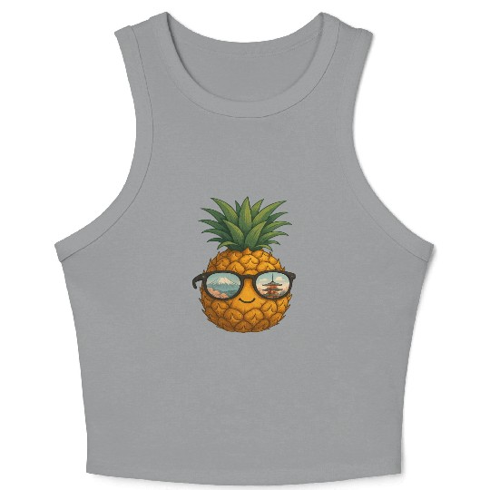 Japan Pineapple Crop Tank Top