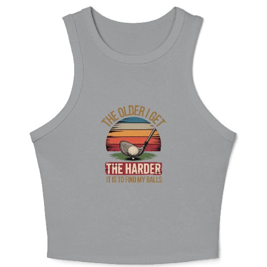 Golf Funny Dad Joke Crop Tank Top