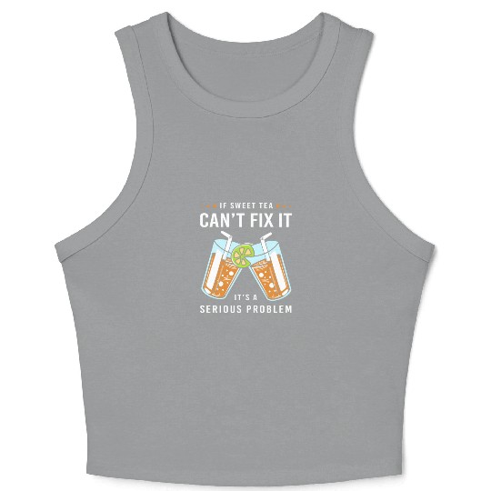 Sweet Tea Lover Drinker Crop Tank Top