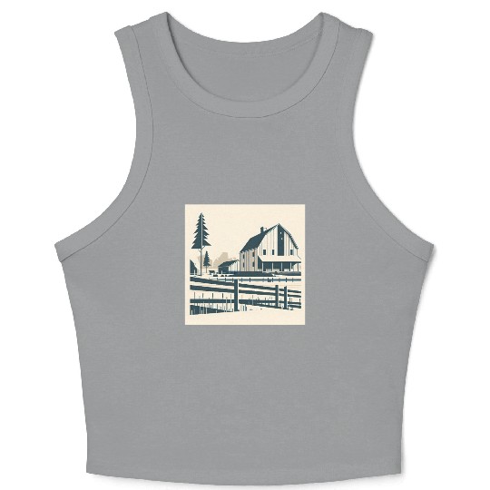 Monochrome Farm Life Crop Tank Top