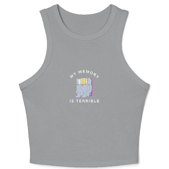 Computer Data Floppy Disk Crop Tank Top
