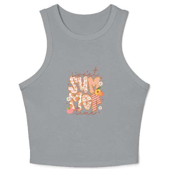 Sweet Summer Time Preppy Peach Crop Tank Top