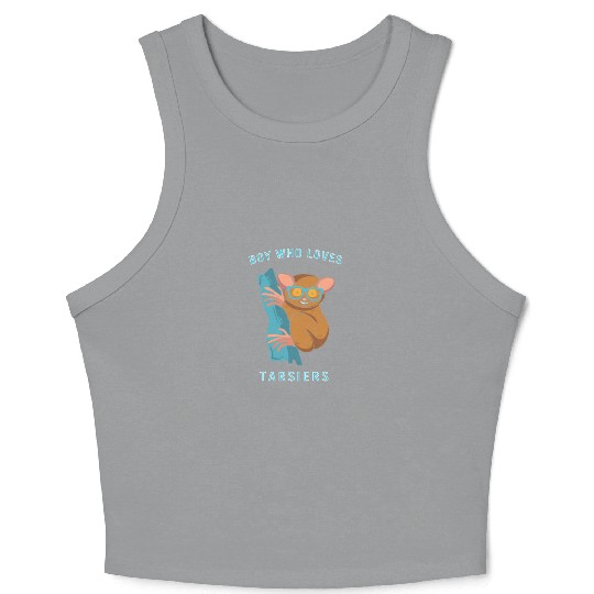 Tarsier Monkey Boy Tarsiers Crop Tank Top