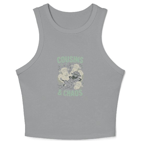 Funny Black Sheep Cousin Quirky Family Outcast Crop Tank Top