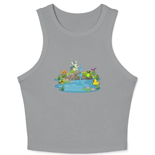 Life & Nature (At the pond) Crop Tank Top
